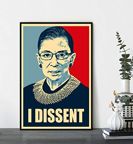 TNND Ruth Bader Ginsburg Notorious Rbg Poster I Dissent Rbg Poster Feminis Poster Home Decor Art Wall Decor Home Decor Vatertag Metallschilder 30,5 x 40,6 cm