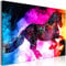 decomonkey Bilder Pferd Abstrakt 90x60 cm 1 Teilig Leinwandbilder Bild auf Leinwand Vlies Wandbild Kunstdruck Wanddeko Wand Wohnzimmer Wanddekoration Deko Tiere bunt