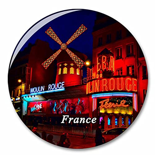 Frankreich Moulin Rouge Paris Kühlschrankmagnet Dekorativer Magnet Touristische Stadt Reise Souvenir Sammlung Geschenk Starker Kühlschrank Aufkleber