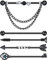 D.Bella Industrial Piercing Barbell Knorpel Helix Daith Tragus Ohrringe Doppelringe Septum Augenbraue Lippe Medusa Piercing Stud, Edelstahl