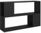 vidaXL Bücherregal mit 2 Fächern Bücherschrank Standregal Wandregal Aktenregal Büroregal Dekoregal Regal Schwarz 100x24x63cm Holzwerkstoff