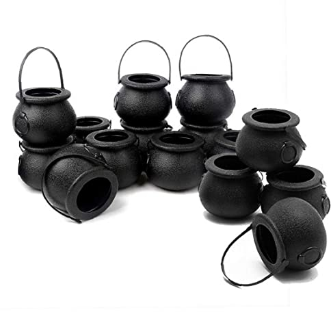 15 Stücke Mini Black Hexe Cauldron, Neuheit Kessel Kessel Cups Kunststoff Mini Black Hexe Cauldron Neuheit Bonbonhalter Für Halloween, St Patrick's Day Party