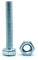 DOJA Barcelona | Viti Testa Esagonale e Dadi | Set 25 Viti + 25 Dadi | M8x80mm | Acciaio Zincato | Bulloni a Testa Esagonale | Assortimento per Ferramenta