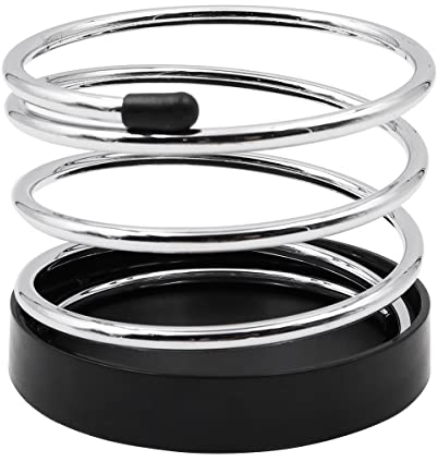 WANGCL Auto Getränkehalter Universal Edelstahl Auto Spring Bottle Can Holder Storage For Car Truck Boat Van (Schwarz)