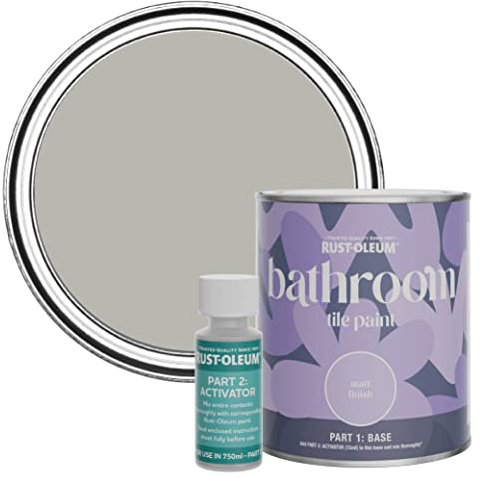 Rust-Oleum wasserbeständiger Fliesenlack für das Badezimmer in mattem Finish -Grauer Baum 750ml