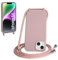 WenBaby Coque avec Cordon pour iPhone 14,Collier pour Étui bandoulière Colliers de cellulaire Mince Antichoc Réglable Lanyard Silicone Case,Couleur Lotus