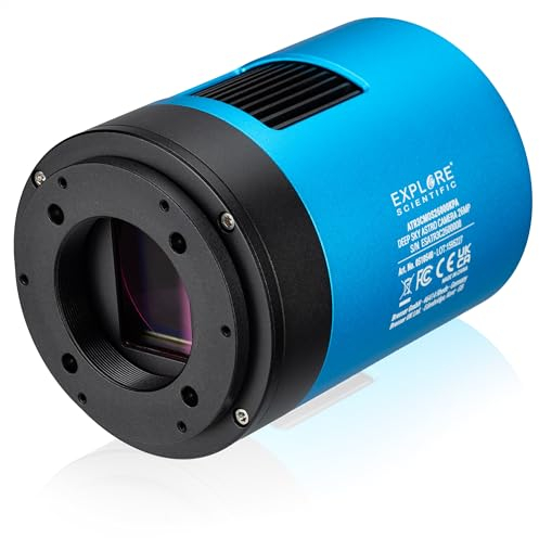 Explore Scientific aktiv gekühlte Deep Sky Astro Farb Kamera 26MP mit Backside Illumination Technologie für die Fotografie von Galaxien, Sternhaufen, Mond+Planeten am Teleskop inkl. Koffer