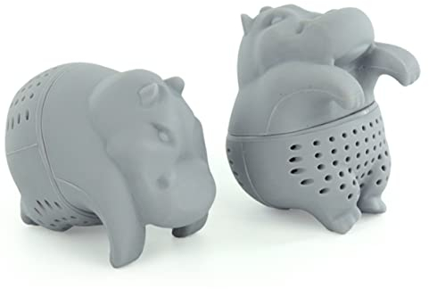 Homoyoyo Silicone Tea Infuser Tea Strainer Loose Leaf Maker Animal Strainer Easy to Clean Grey