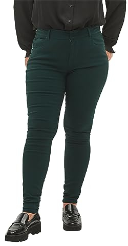Zizzi Damen Große Größen Slim Fit Hose mit Stretch Gr Gr 46 Scarab