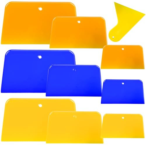 10 esparcidores de relleno de carrocería automotriz, 3, 4, 5, 6 pulgadas reutilizables de plástico para aplicar rellenos, masillas, esmaltes, agentes de calafateo para mantenimiento de carrocería y