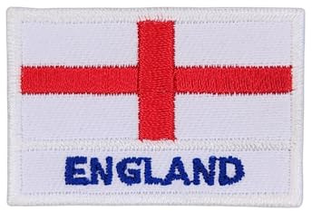 Parche Termoadhesivo para Ropa con la Bandera de Inglaterra, Tamaño 4,5 x 3,0 cm