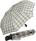 iX-brella First Class – Regenschirm mit Auf-Zu-Automatik - stabil groß sturmfest - Karo beige