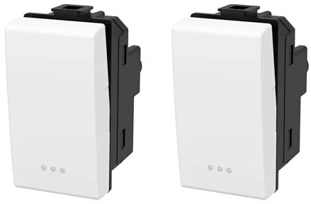 BRATEK 2 Invertitori compatibili con Bticino Matix, interruttore luce compatibile con serie Matix, Frutti Elettrici
