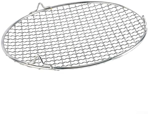 Hasaller Camping-Grillrost, rundes Grilltablett, Edelstahl-Grillnetz mit 2 cm Beinen, Mehrzweck-Grillrost (20 cm), EWUYMH6L673G0A8HW044