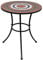 KTHLBRH Terrassentisch Outdoor Tisch Balkontisch Gartenmöbel Tisch Bistrotisch Terracotta-Rot und Weiß 60 cm Mosaik für Gärten, Terrassen, Balkone