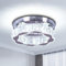 Cainjiazh Kristall Flush Mount Deckenleuchte Kleiner Kronleuchter Deckenhalterung für Flur Foyer Küche Schlafzimmer Esszimmer 10.43 Zoll,Kühles Weiß