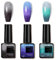 Colour Changing Gel Nail Polish - Thermal Temperature Color Changing Diamond Glitter Reflective Long Lasting Glossy DIY Nail Art Manicure at Home Salon (3PCS)