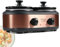 Pentola a cottura lenta 2 in 1, Utensile da cucina elettrico leggero, Pentola staccabile/1,2 L*2 Grande capacità/3 Livelli di regolazione del calore