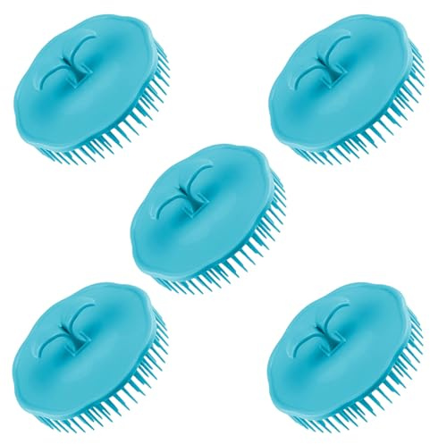 Baluue Brosse Shampooing 5 Pièces Peignes De Massage Ronds Pour Cuir Chevelu Nettoyage Profond En Pp Et Tpr Usage Domestique