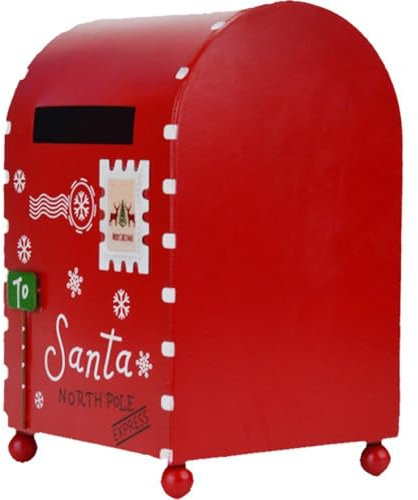 Boîte Aux Lettres De Noël, Boîte Aux Lettres du Père Noël, Lettres en Métal Au Père Noël, Décorations De Noël, Décoration De Maison, Décorations De Noël