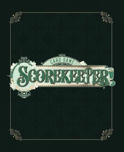 Card Game Scorekeeper and Points Tracker | Family Night Fun | Victorian Style Design | Hand-lettering | 7.5 x 9.25, 100 Pages