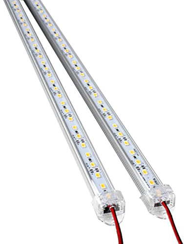 SEWOART Tira De LED Rígida 50CM 12V En Luz Blanca 2 Unidades Para Iluminación De Cocina Escaleras y á