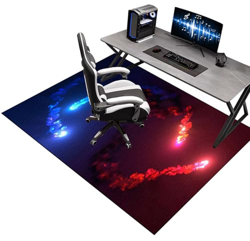 Tappeto Sedia Gaming, Tappeto Gaming Pavimento, Tappetino per Sedia da Computer, Tappetino per sedia da ufficio, Tappetino per Sedia a Rotelle, Tappeto Multiuso Tappetino di Protezione 60 x 120 cm