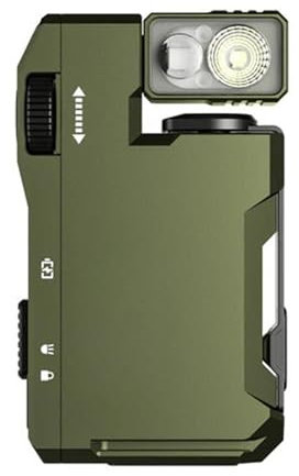 mophrati Linterna verde G5 de iluminación oscura, práctica linterna de bolsillo de primera calidad, mini linterna de aleación de 400 lúmenes, verde