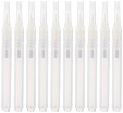 OSALADI 10 Stück Nachfüllbare Leere Paint Marker Stifte mit Weicher Spitze Transparente Kunststoffröhren Geeignet für Acryl und Flüssigfarben für Zeichnen Schreiben DIY Projekte und