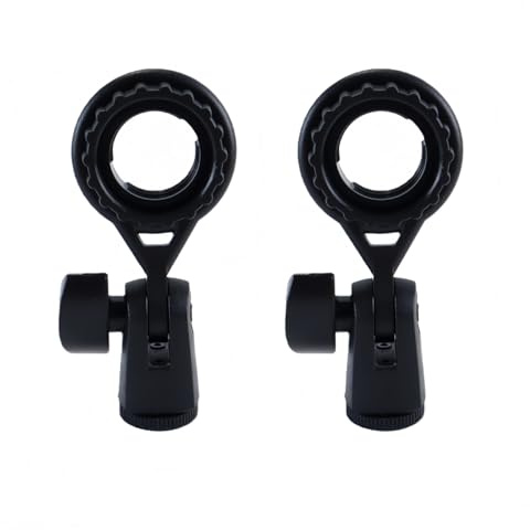 DUZEPA 2Pcs Condenser Microphone Holder Standard Interface Thread Compatible with Stand Devices With 3/8 Conversion Nut Short Video Mic Clip Ferrule,Type A