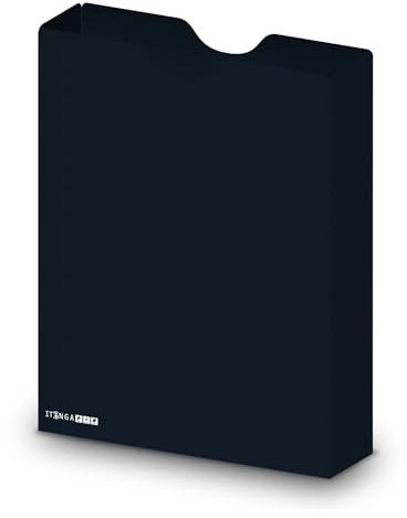itenga Heftbox DIN A4 – Aufbewahrungsbox für Hefte & Blöcke | aus extra stabilem 0,7mm PP Kunststoff | flach geliefert, faltbar | Schutzbox für Schule, Studium & Büro (schwarz)