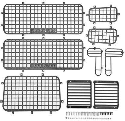 Keenso RC Metal Window Mesh Simulation Exquisite Prevent Scratching RC Defender Window Guard for Cars