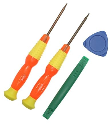 4 in Screwdriver Set for Nintendo Switch, Tri-Wing and Cross Bits with Prying Tool, Ergonomic Anti-Slip Handle for Console Repair