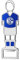 FC Schalke 04 Flaschenöffner Kicker Unisex - Erwachsene Blau