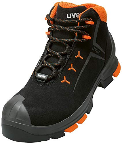 Uvex 2 Arbeitsstiefel - Sicherheitsstiefel S3 SRC ESD - Orange-Schwarz, Größe:50