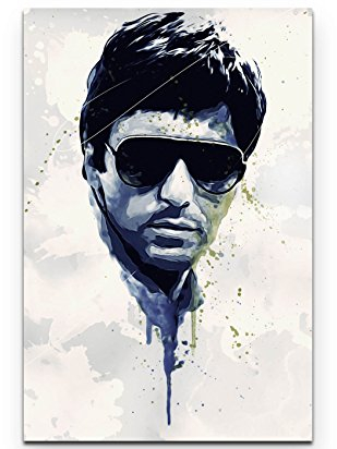 Al Pacino Scarface 90x60cm auf Leinwand gespannt fertig zum aufhängen