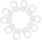 10Pcs Schnullerketten Schnuller Clip Schnullerband Baumwolle Band Halter Clip Adapter Ring für Baby Neugeboren Baby Shower (#3)