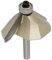COMOK 1/4inch Shank 1inch Cutting Length Carbide Tipped Ball Bearing 45 Degree Chamfer Router Bit Two Flutes Corner Router Bit