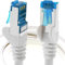 0,25 m Cable de Red, Cable Ethernet y LAN SFTP PIMF Cat6a - transmite hasta 10 Gigabit por Segundo y es Adecuado para switches, routers, módems con Entrada RJ45, Blanco - 1 pieza