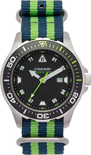 Cressi Manta Watch Colorama - Professionelle Taucheruhr, widerstandsfähig 100m/10 ATM