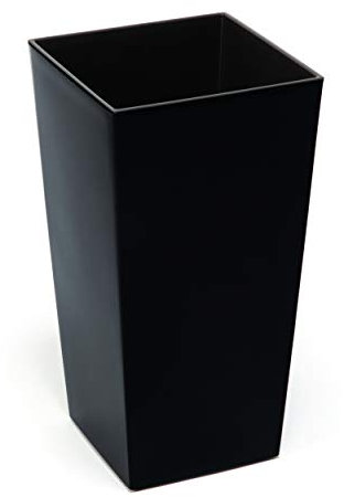 botle Blumentopf Topf aus Kunststoff mit Einsatz Innen, Glanz schwarz H 680 mm