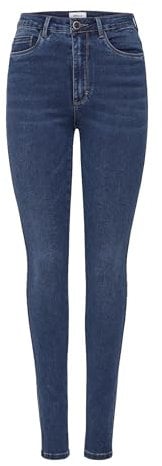 ONLY ONLRoyal Pantalones vaqueros de corte entallado para mujer, tiro alto, S / 31L