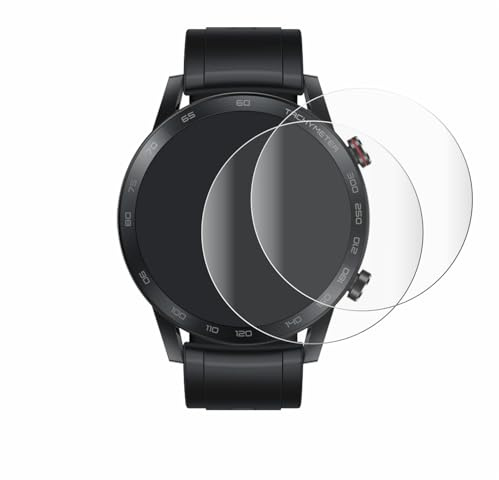 BROTECT Schutzfolie für Honor Watch Magic 2 (46 mm) | 2 Stück Transparenter Displayschutz Made in Germany Klare Full-Screen Folie Full-Cover 3D Curved Montage Kit