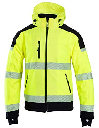 Brixton Flash Softshell Jacke Warnschutz Warnjacke Reflektierend Schutzjacke 300 g/m2 NEUES Modell (M)