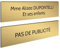 DECOHO - Plaque Boite aux Lettres Personnalisable - Lot de 2 plaques adhésives PMMA - Or brossé Lettres Noires - 100 x 25 mm, Gravure Las - Or