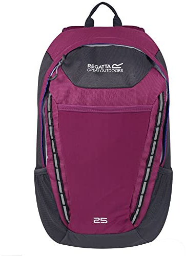 Regatta Highton 25L' Hardwearing Reflective Detail Laptop Pocket Water Bottle Side Pocket Travel Backpack Rucksacks - Winberry, Single