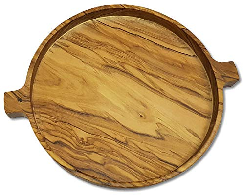 SeleXions Bandeja pequeña de madera de olivo, aprox. 25 x 20 cm.