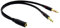 Beaums 3,5 mm Y Splitter 2 Jack mâle 1 Femelle Micro Casque Audio Adaptateur Câble