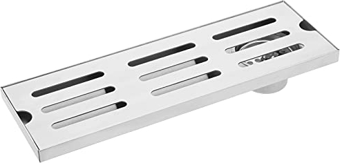 PrimeMatik - Canaleta de desagüe 30x10cm con Rejilla en Acero Inoxidable Mate