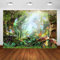 Avezano 2.1x1.5m Conte de fées forêt Toile de Fond Champignon enchanté Papillon Fantaisie Pays des Merveilles Printemps Fleur Fond Enfants Nouveau-né Enfants bébé fête d'anniversaire bannière
